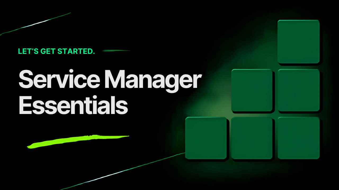 Service Manager Essentials poster — click the play button to start the video