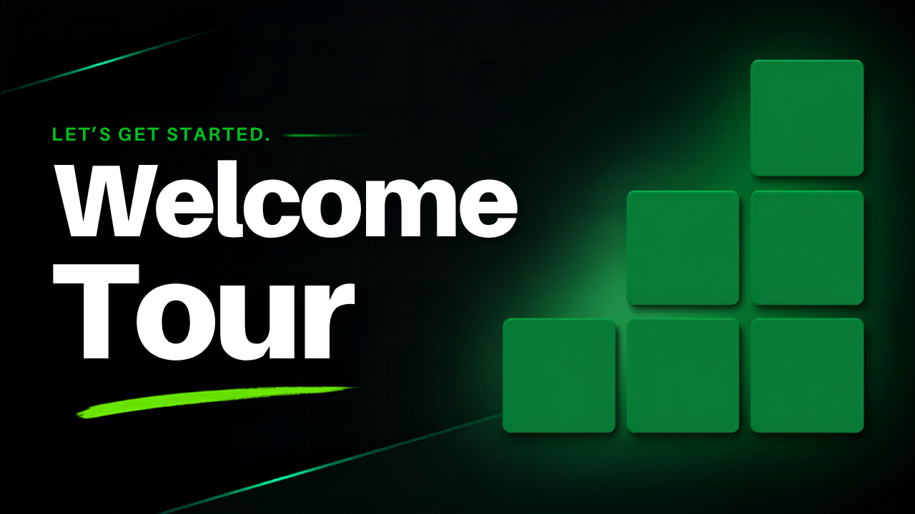 Welcome tour poster — click the play button to start the video
